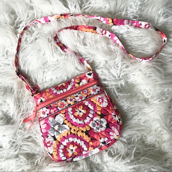 Vera Bradley Handbags - Vera‎ Bradley crossbody floral pink and orange bag